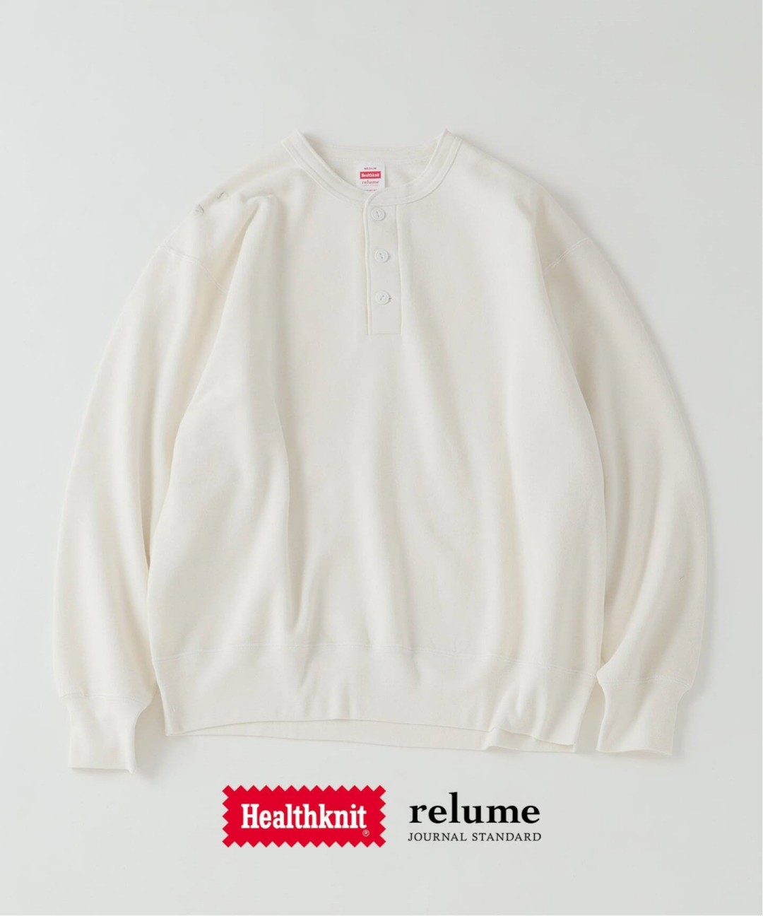 Goss!p｜JOURNAL STANDARD relumeとHealthknitのコラボ新作スウェット登場