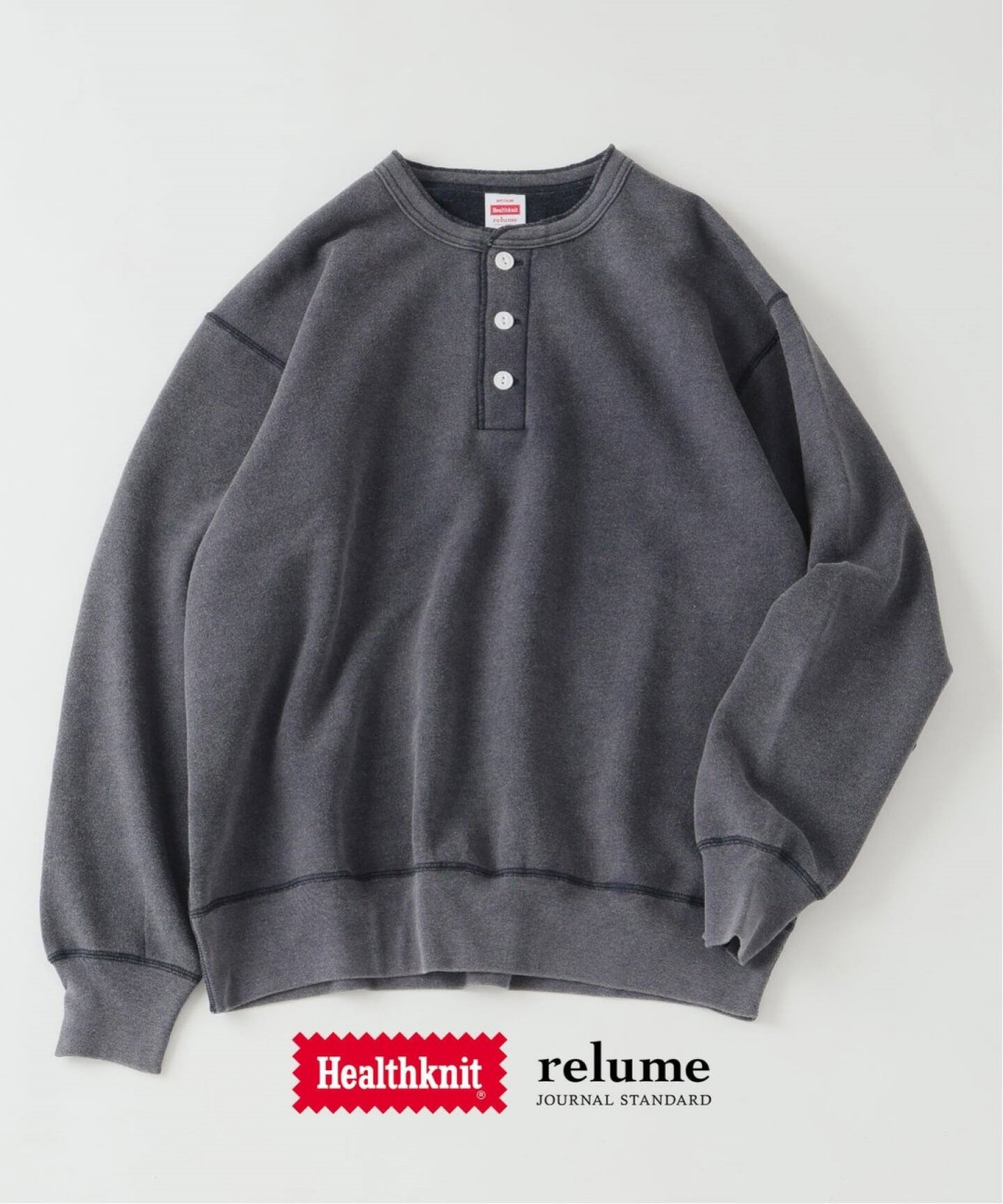 Goss!p｜JOURNAL STANDARD relumeとHealthknitのコラボ新作スウェット登場