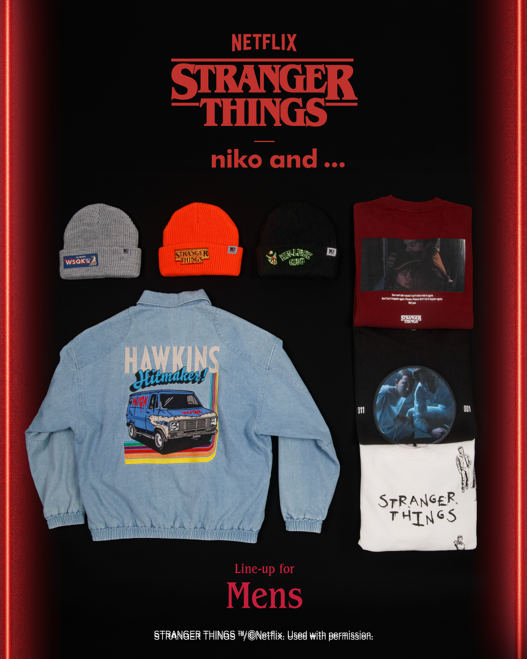 Netflix「ストレンジャー・シングス」× niko and … コラボ第三弾が11/6発売