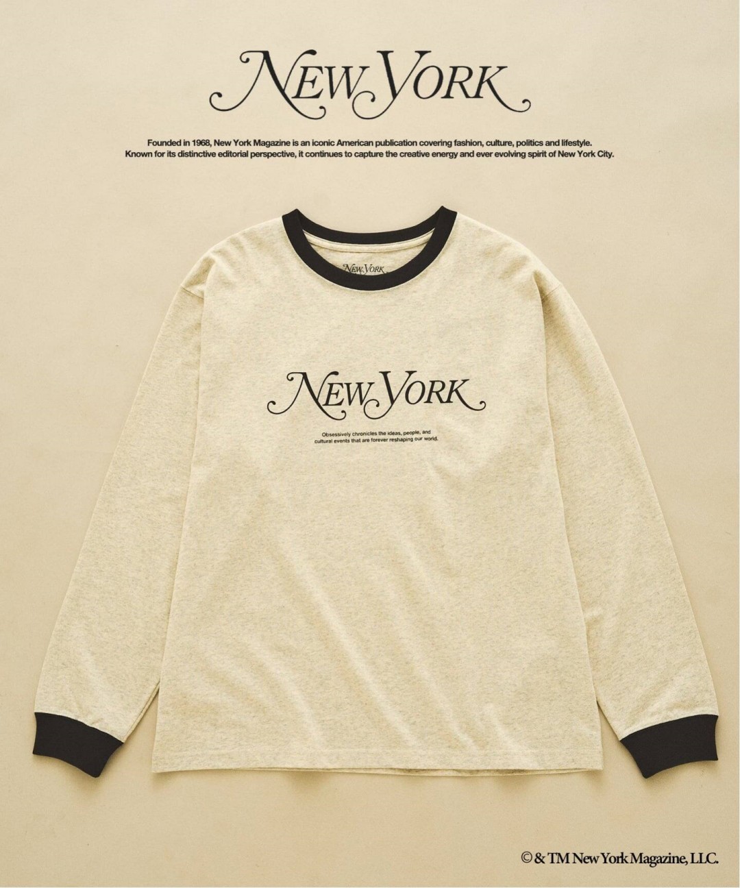 417 EDIFICE × NY MAGAZINE 別注ロングスリーブTシャツとキャップ発売