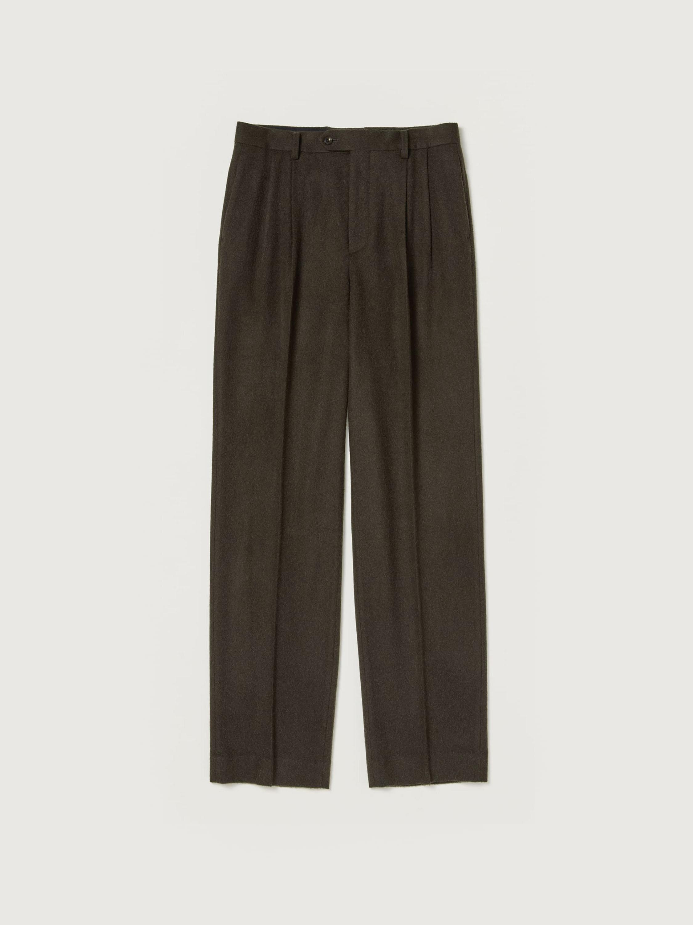 AURALEEの新作「BABY CAMEL FLANNEL TWO-TUCK SLACKS」登場!
