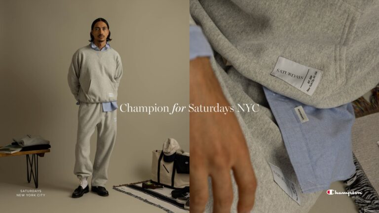Champion x Saturdays NYC スウェットセットアップ 2026 FW 10/24発売