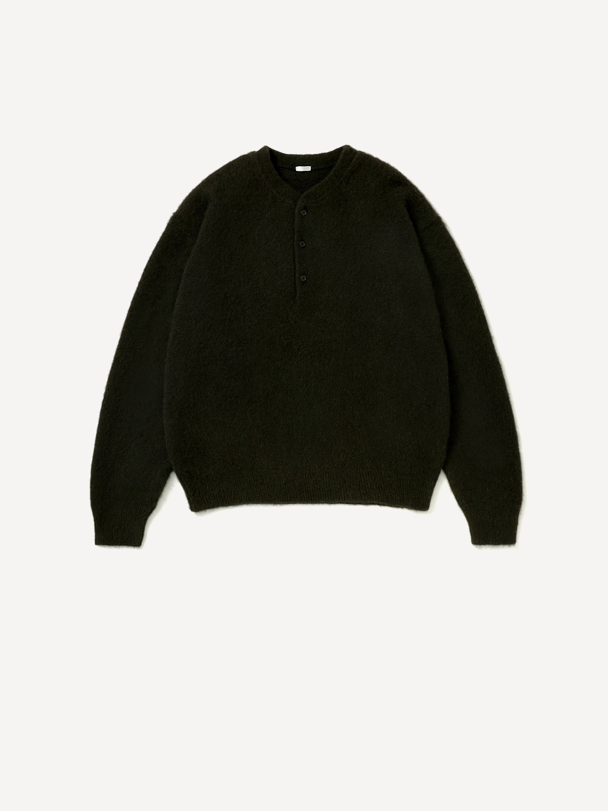 A.PRESSE・Brushed Cashmere Middle Gauge Henley Neck Sweater・26AAP-03-09・2026年10月