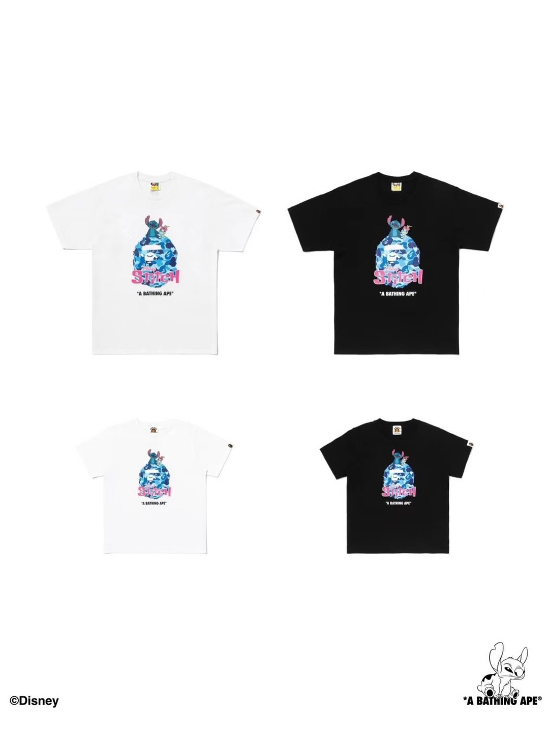 Disney x A BATHING APE “Stitch”が10月3日に発売予定！