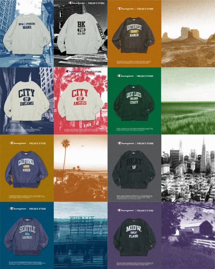 FREAK’S STORE x Champion REVERSE WEAVE®︎ VINTAGE WASH PRINT SWEAT 2026年10月発売