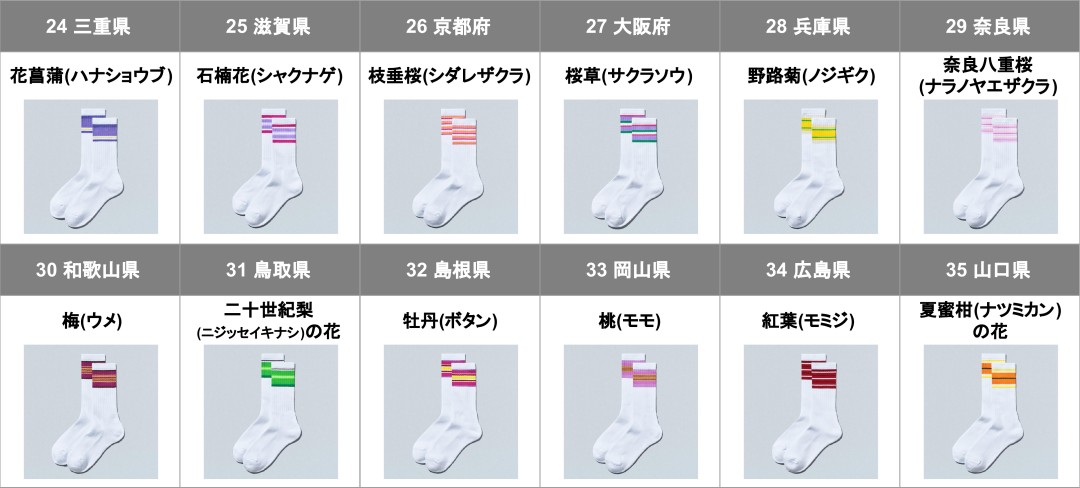 ファミマが47都道府県別ラインソックスを発売！