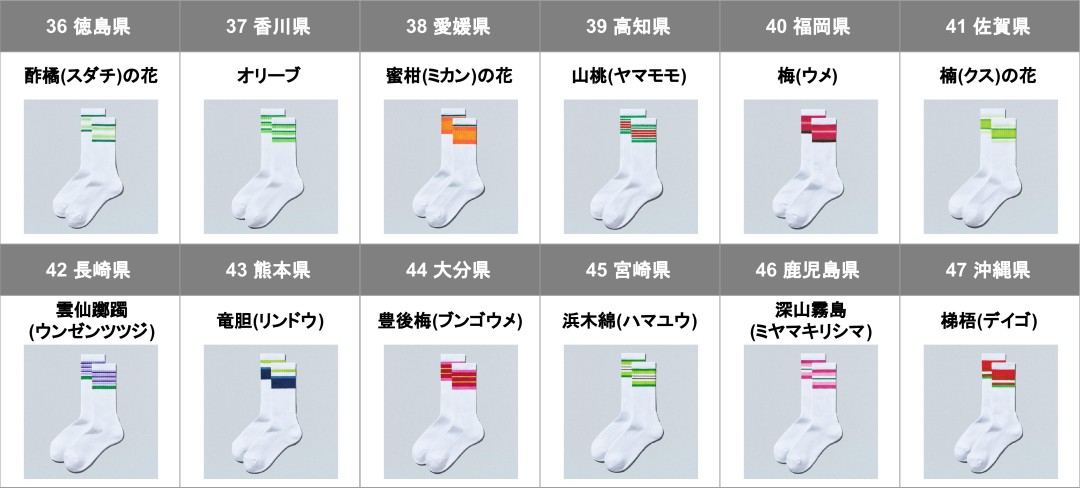 ファミマが47都道府県別ラインソックスを発売！