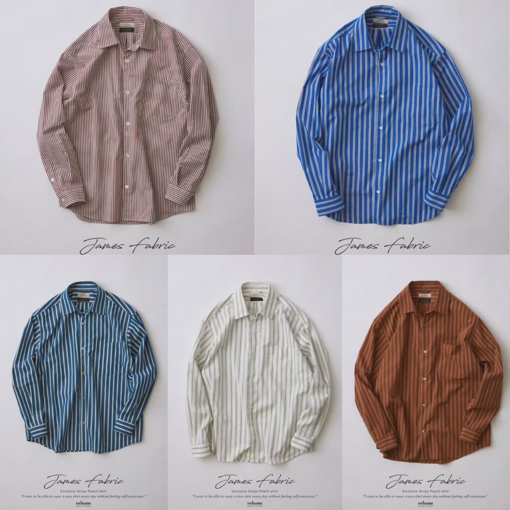 JOURNAL STANDARD relumeとJAMES FABRICがコラボした新作シャツ登場!