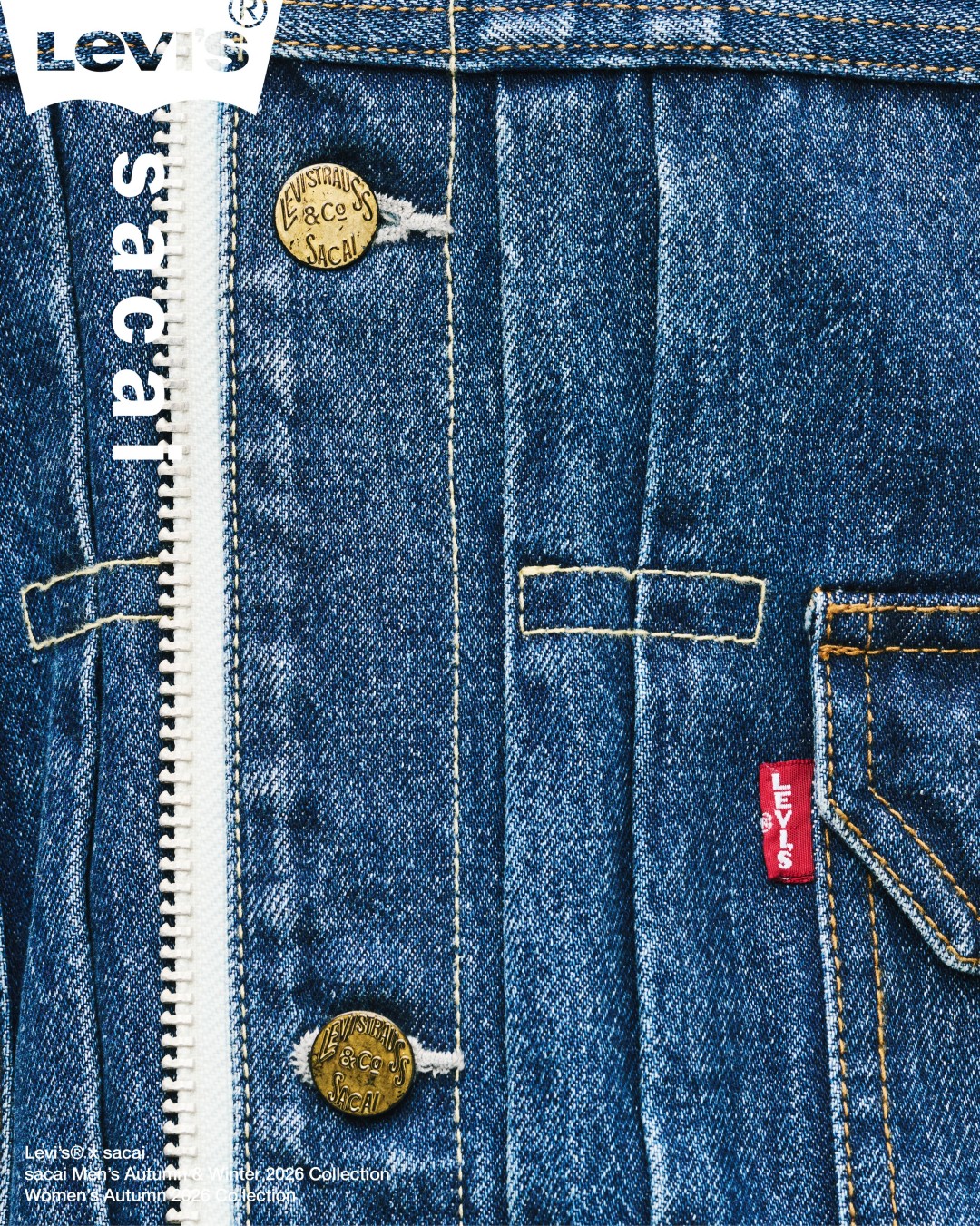 Goss!p｜sacaiとLevi’sが贈る2026 FWコラボ、期待の新作登場！