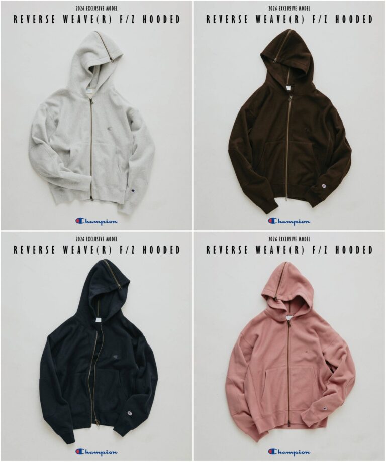 Champion × JOURNAL STANDARD relume RW エルボーパッチ ジップパーカー 2026年11月下旬発売