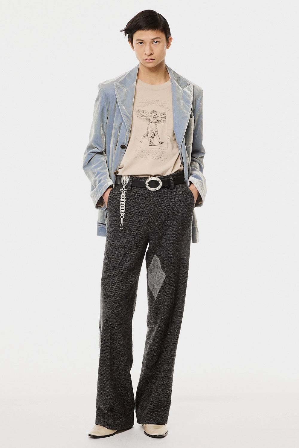 MASU DIAMOND CLOTH WIDE TROUSERS - BLACK (M26H9PL006) 2026年秋冬コレクション