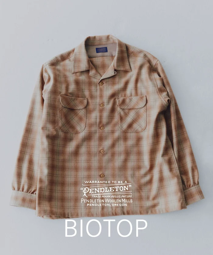 PENDLETON for BIOTOP 2026 FW “OPEN COLLAR SHIRT”が11月中旬発売