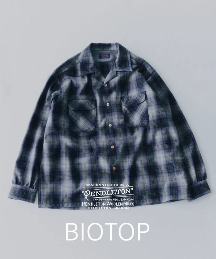 PENDLETON for BIOTOP 2026 FW “OPEN COLLAR SHIRT”が11月中旬発売
