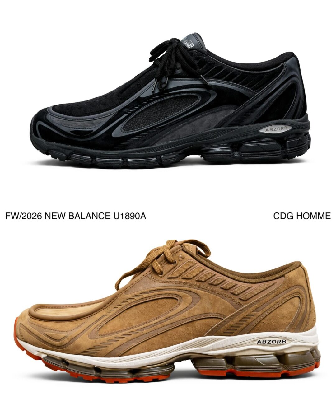 COMME des GARCONS HOMME × New Balance 1890A 2026年秋冬モデル