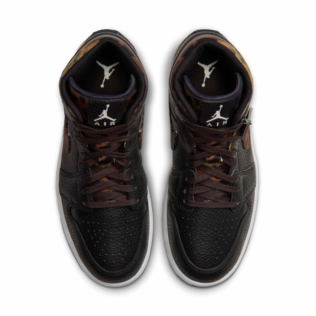 NIKE W AIR JORDAN 1 MID SE “Leopard/Black/Velvet Brown” 10/17発売