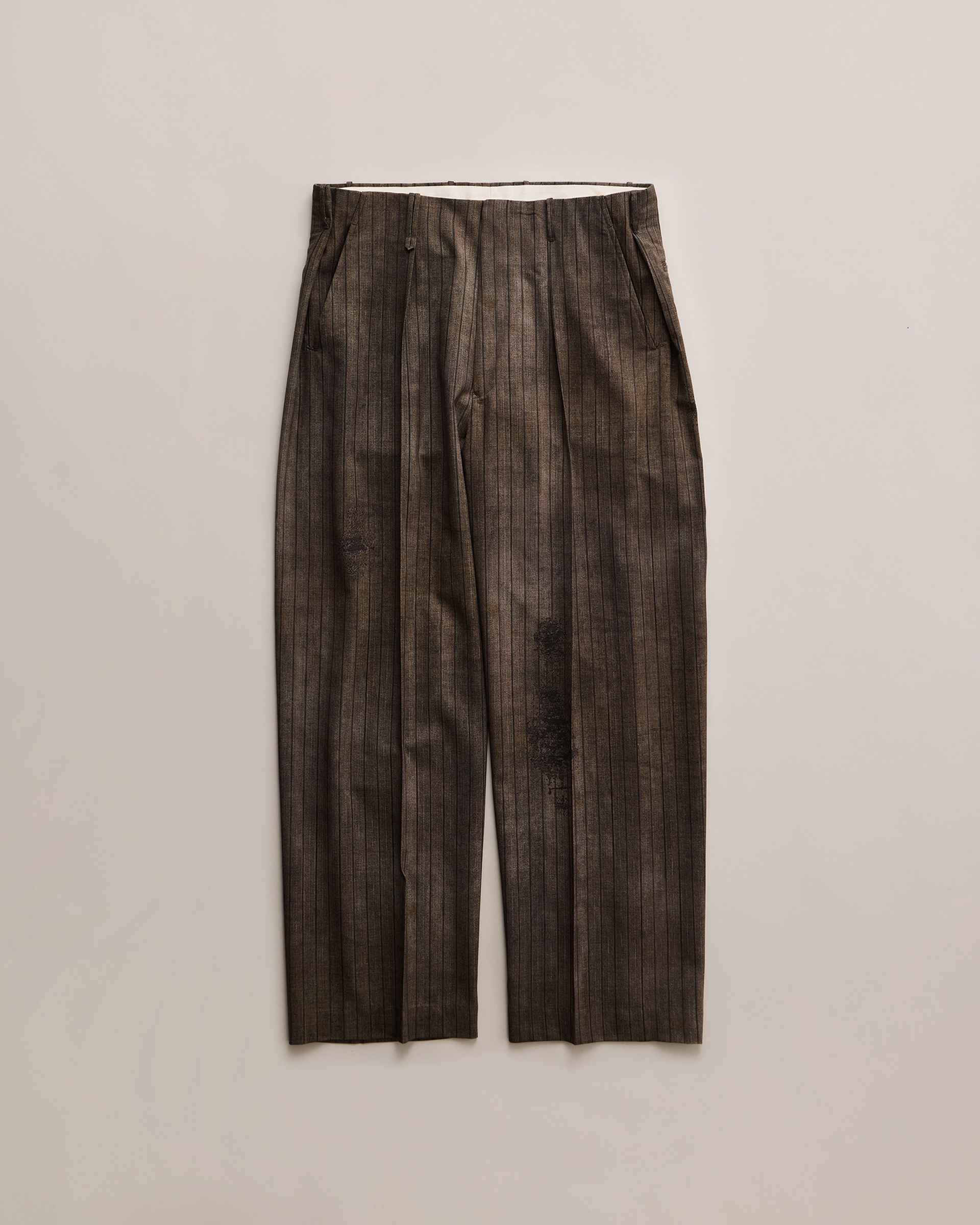 NICENESS N.DICKENS Printed Stripe Resized Trousers NN-1702T18 2026年10月16日発売